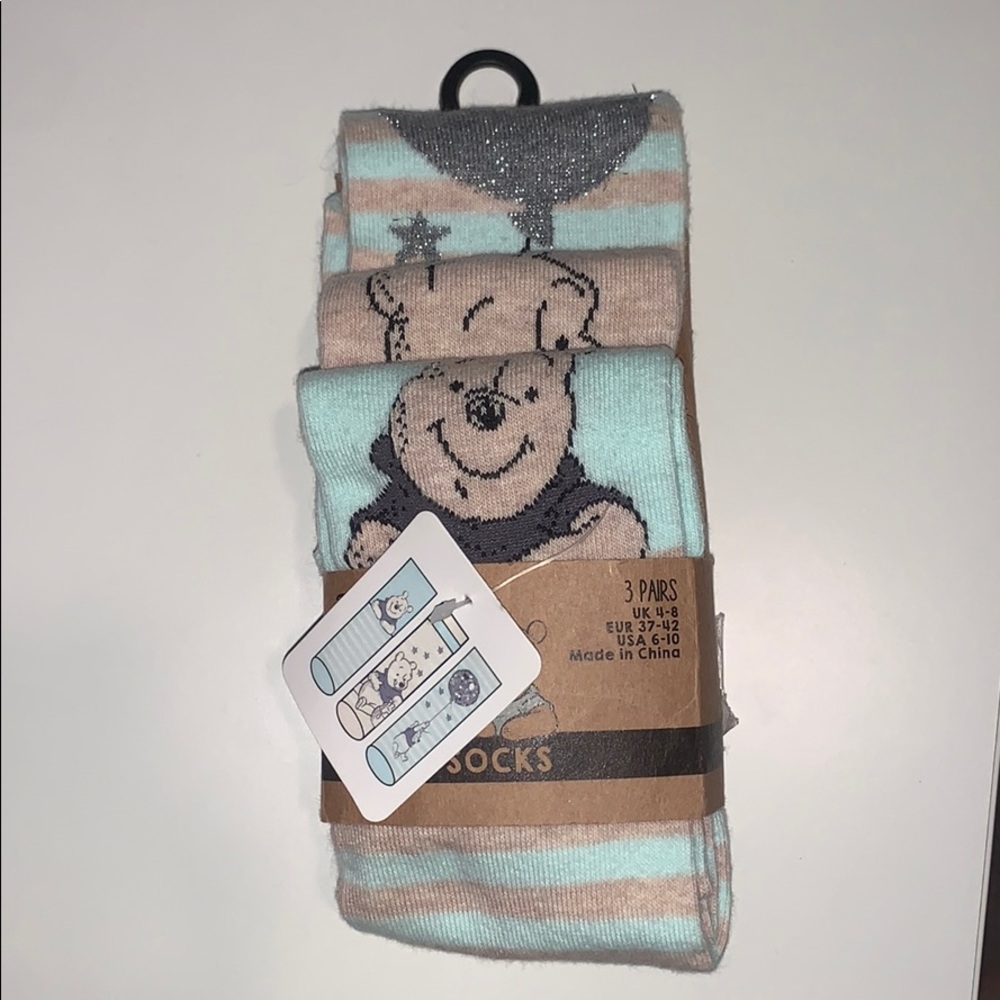 NWT 3 Pack Winnie the Pooh Socks